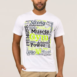 Stark Gymträning Ord Moln T Shirt
