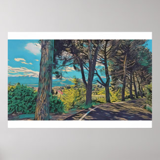 Stark höstskog - Poster