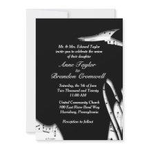 Stark inbjudan till Abstrakt Music Theme Wedding