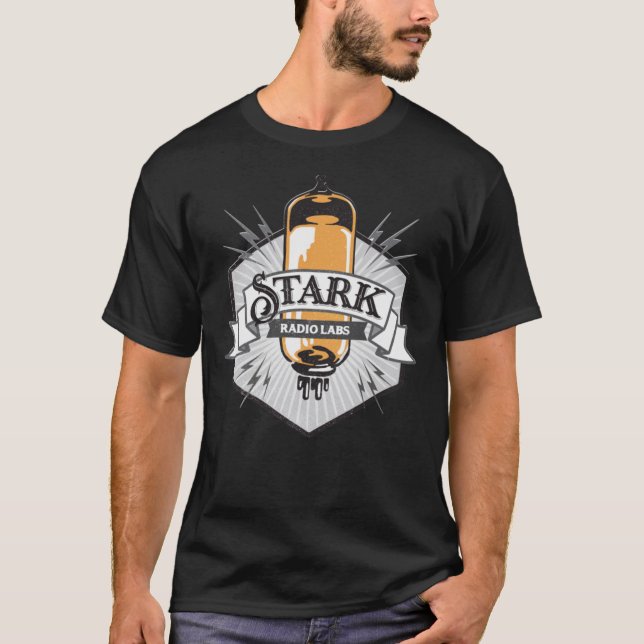 Stark Industries Throwback Logotyp T Shirt (Framsida)