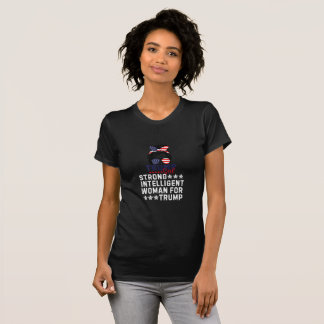 Stark intelligent kvinna för Trump Girl Women T Shirt
