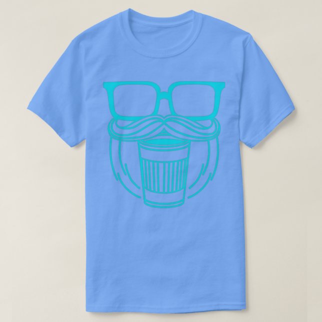 Stark kaffe bibehåller min mustache t shirt (Design framsida)