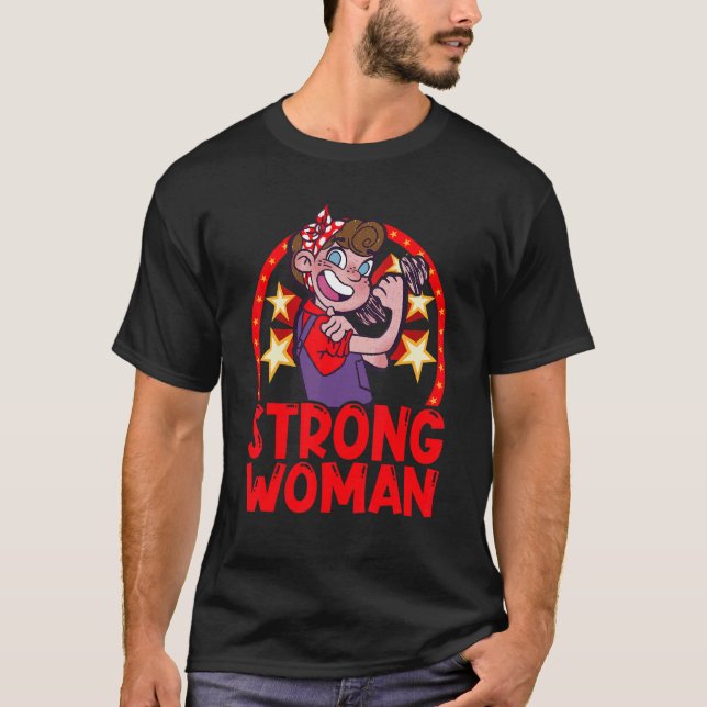 Stark kvinna Cirkus & Clown T Shirt (Framsida)
