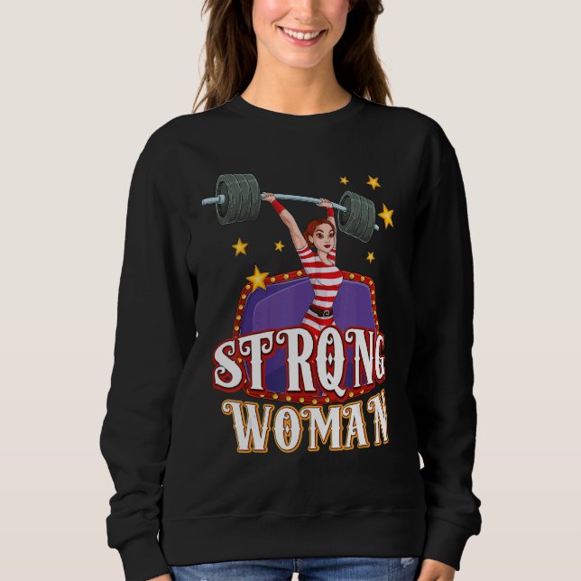 Stark kvinna kostym cirkus personal karneval   män t shirt (Framsida)