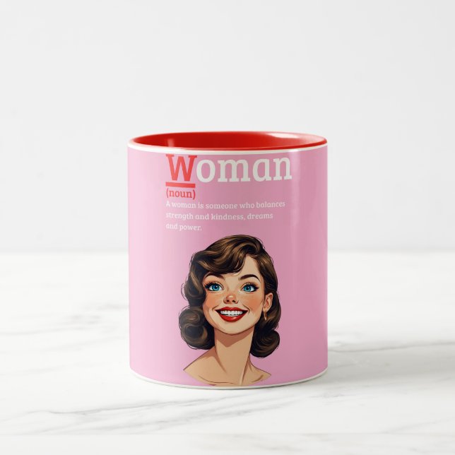 Stark Kvinna Stark Säl Mug – Inspirerande Gåva Två-Tonad Mugg (Center)