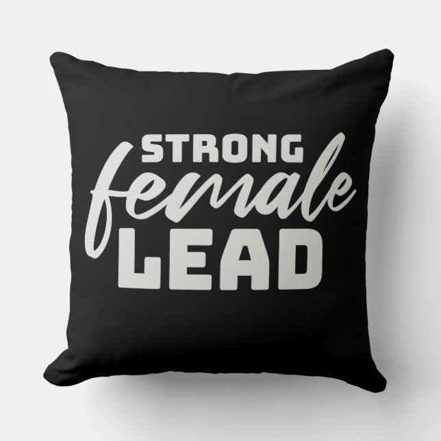 Stark kvinnlig ledare feministisk empowerment-cita kudde (Framsida)
