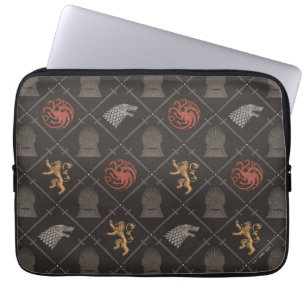 Stark, Lannister, Targaryen, Järn Throne Mönster Laptop Fodral