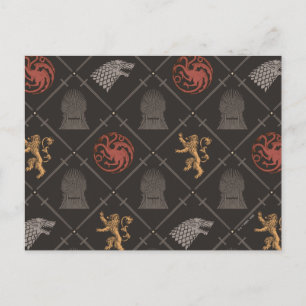 Stark, Lannister, Targaryen, Järn Throne Mönster Vykort