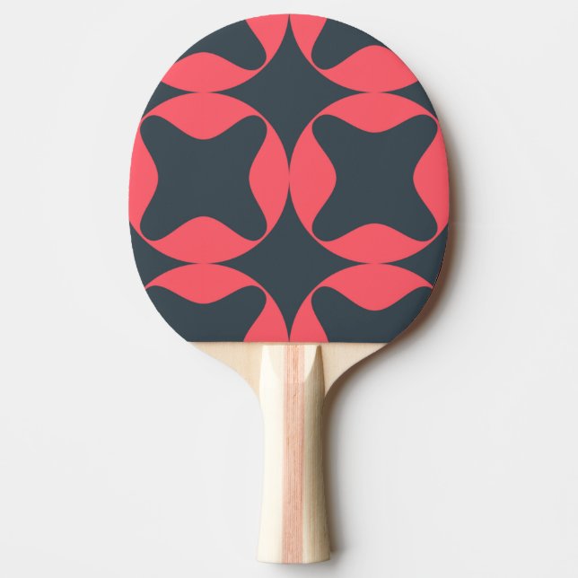 Stark, livfull, enkel, abstraktens geometriska kon pingisracket (Framsidan)