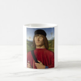 Stark man med Rosa Carnation (Renaissance Art) Kaffemugg