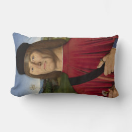 Stark man med Rosa Carnation (Renaissance Art) Lumbarkudde