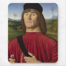Stark man med Rosa Carnation (Renaissance Art)