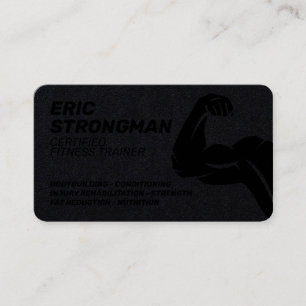 Stark manlig mörk stil-tränare visitkort