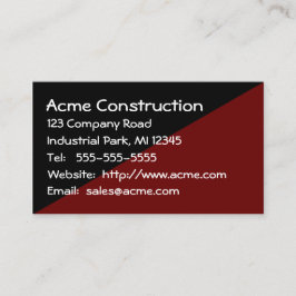 Stark Masculine No Frills Brown and Black Plain Visitkort