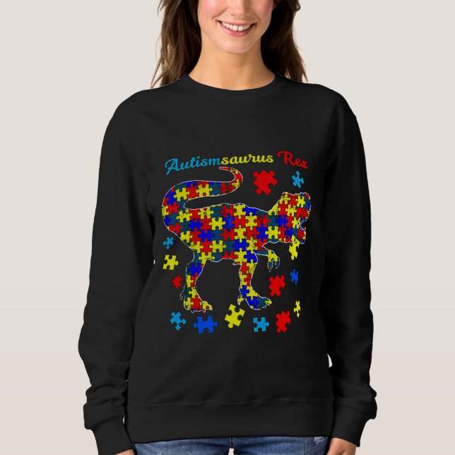 Stark medvetenhet om doinosaur Autismsaurus Rex Au T Shirt (Framsida)