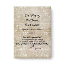 Stark, Modig, fruktlös citat med Bible Verse