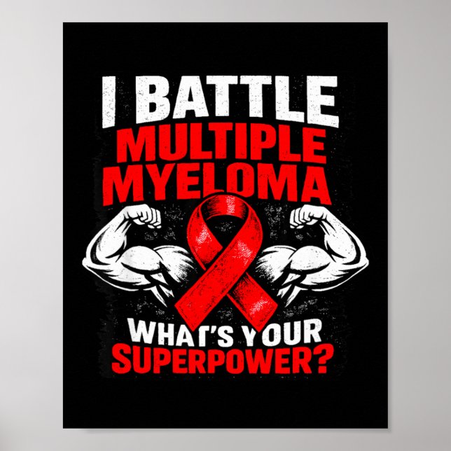 Stark multipelt myelom-kämpe canceröverlevare poster (Framsidan)