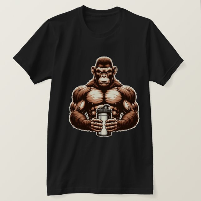 Stark muskulär apa t shirt (Design framsida)