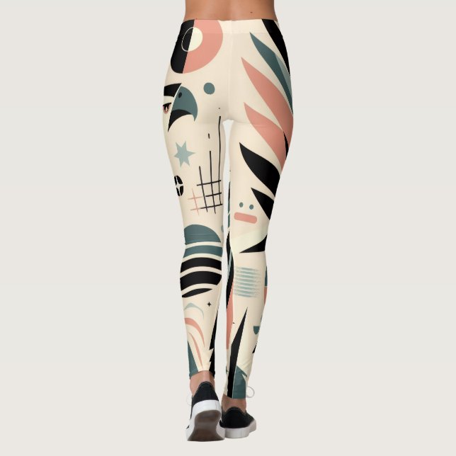 Stark näbb Atomisk Örn Mönster Leggings (Baksida)