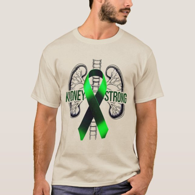 Stark njure – T-shirt för medvetenhet om njursjukd (Framsida)