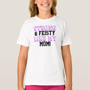Stark och eldig som mamma barn lila skjorta t-shirt