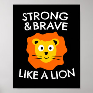 Stark och modig som ett lejon poster