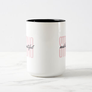 Stark och vacker 15 oz Två-Tonad mugg