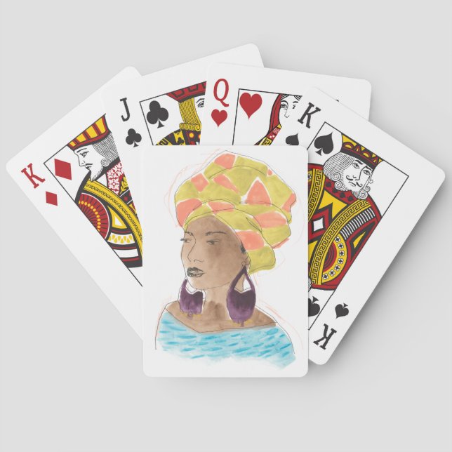 Stark och vacker Dam Casinokort (Baksidan)