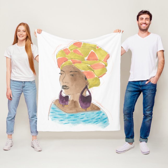 Stark och vacker Dam Fleecefilt (På plats)