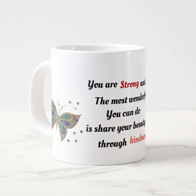 Stark och vacker jumbo mugg (Framsida vänster)