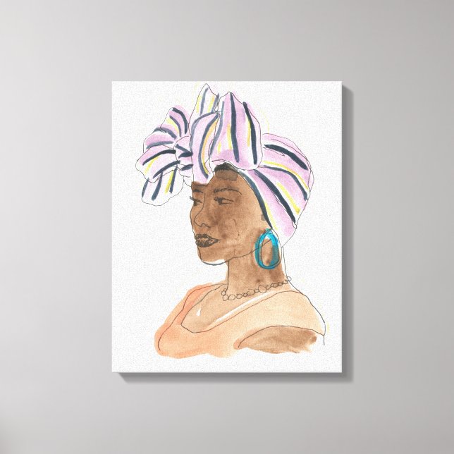 Stark och vacker kvinna canvastryck (Framsida)