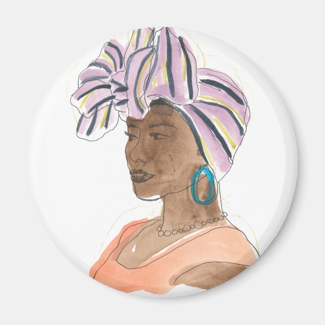 Stark och vacker kvinna magnet (Framsidan)