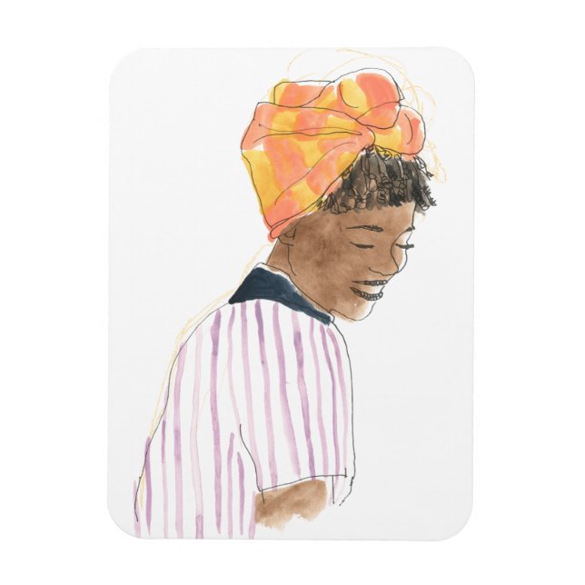 Stark och vacker kvinnlig leende magnet (Vertikal)