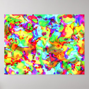 Stark palett: Abstrakten Vibrant Contrasts Artwork Poster
