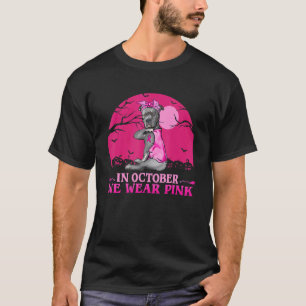Stark Pit Bull Hund Tatuering I Oktober Vi Bär Ros T Shirt