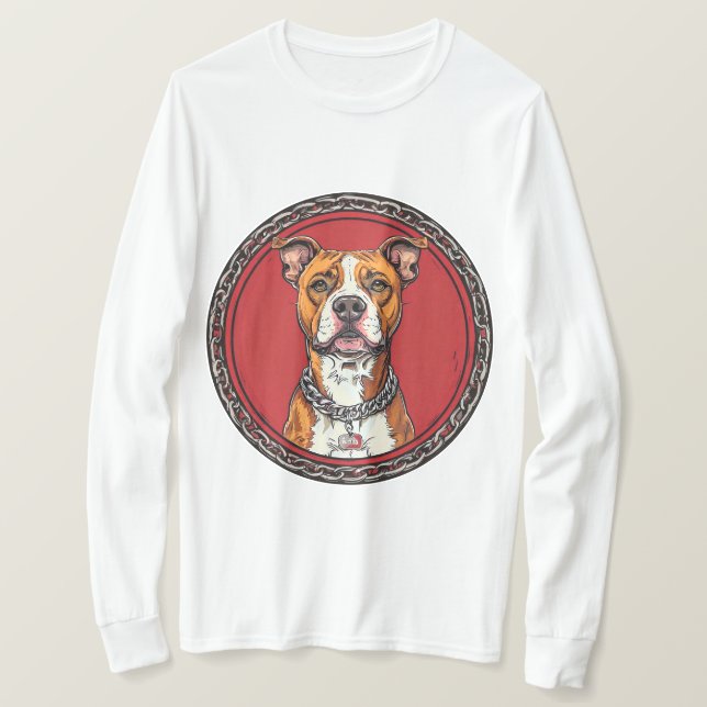 Stark Pitbull hund T Shirt (Design framsida)