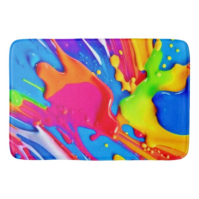 Stark platter Färg Burst-design Badrumsmatta (Framsidan)