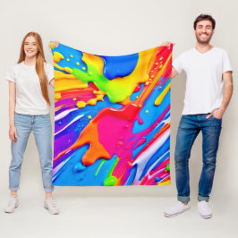 Stark platter Färg Burst-design Fleecefilt