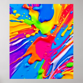 Stark platter Färg Burst-design Poster