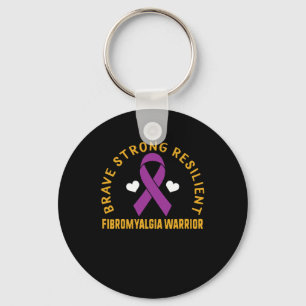 Stark Resilient Fibromyalgia Warrior Awareness Pu Nyckelring