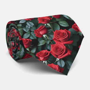 Stark Röd ros Formal Necktie Slips