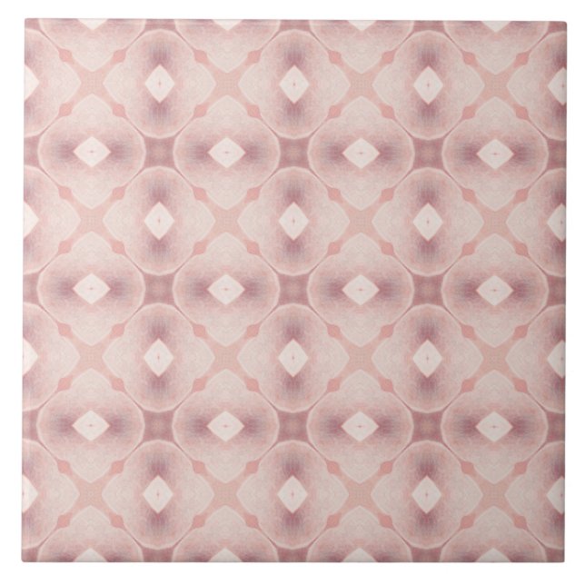 Stark Rosa Geometric Seamless Art Deco Inspired Kakelplatta (Framsidan)
