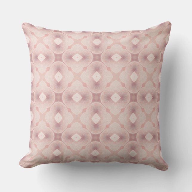 Stark Rosa Geometric Seamless Art Deco Inspired Kudde (Framsida)