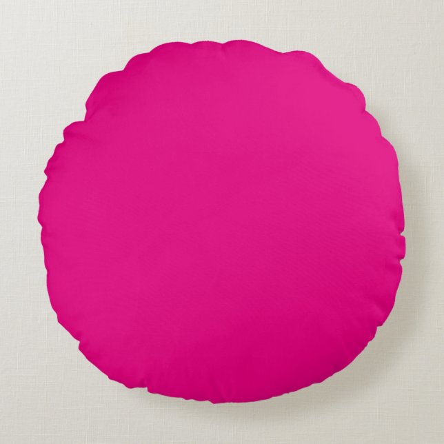 stark rosa rund kudde (Framsidan)