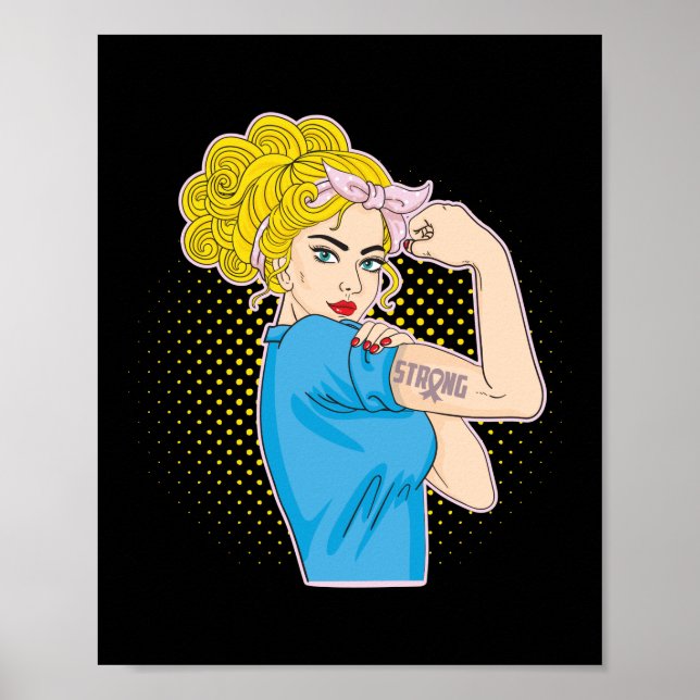 Stark Rosie of the Riveter Breast Cancer Awareness Poster (Framsidan)