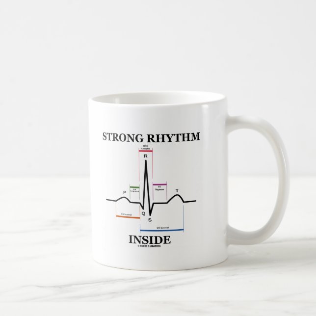 Stark rytminsida (ECG-/EKGhjärtslaget) Kaffemugg (Höger)