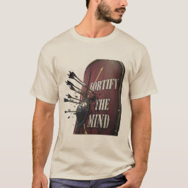 Stärk Sinnet | Stoiskt Romerskt Sköld Motivations- T Shirt