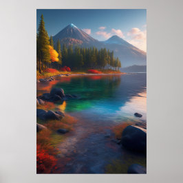 Stark skönhet hos Azure Sjö Poster