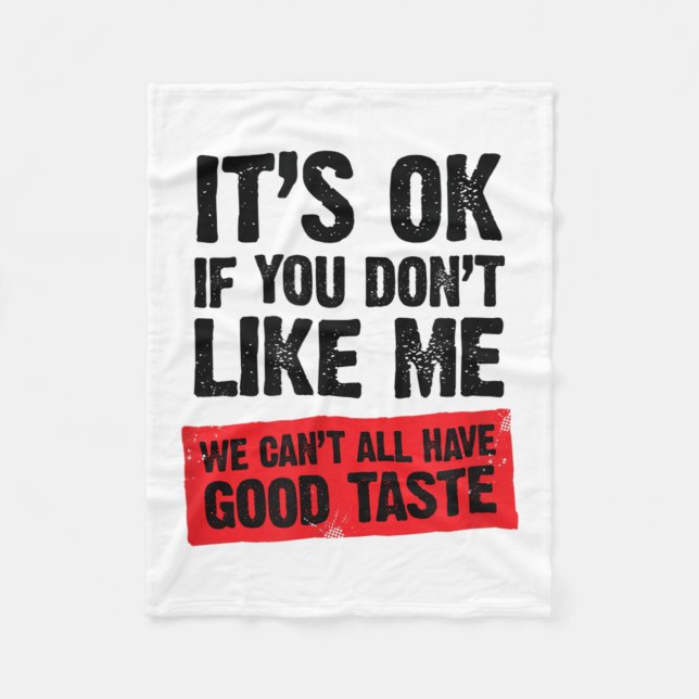 Stark, smart, säker &stämpel; Funny Attitudkvot Fleecefilt (Framsidan)