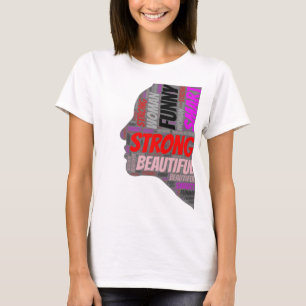 Stark, smart vacker kvinna t shirt